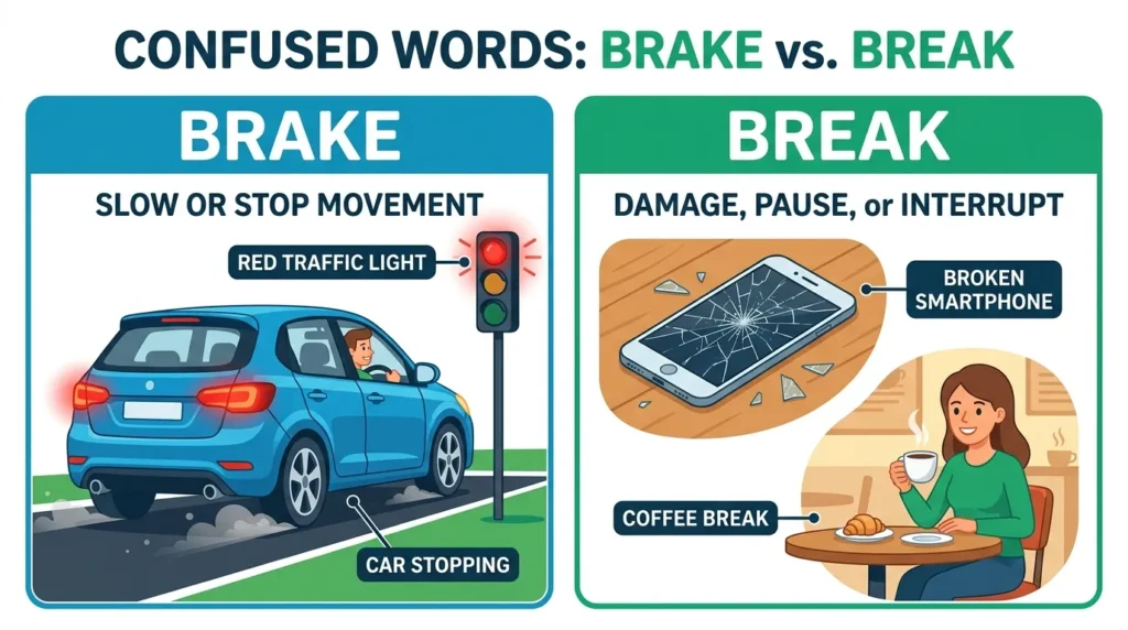 Brake or Break : Quick Answer