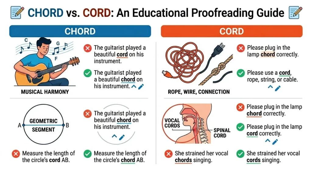 Chord or Cord in Real World Examples