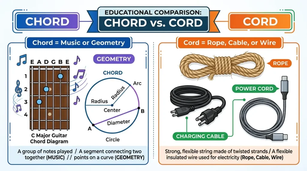Chord or Cord : Quick Answer