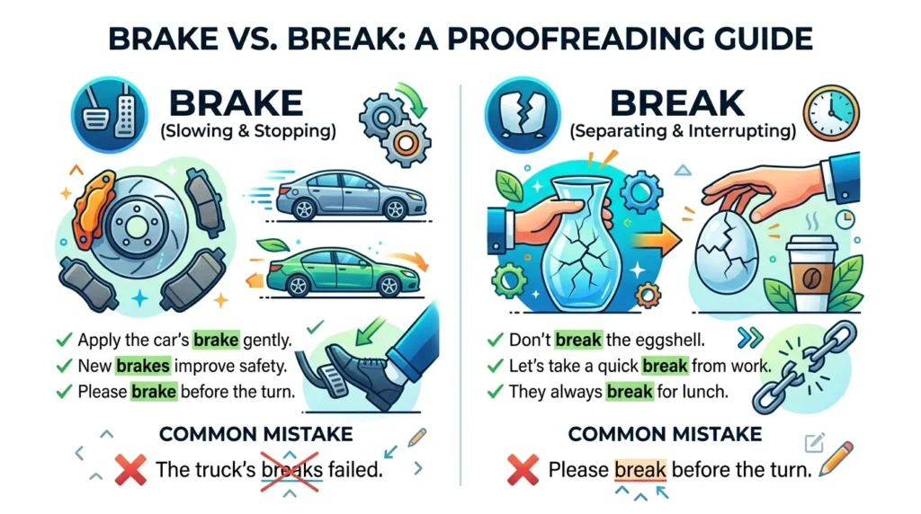 Common Mistakes with Brake or Break