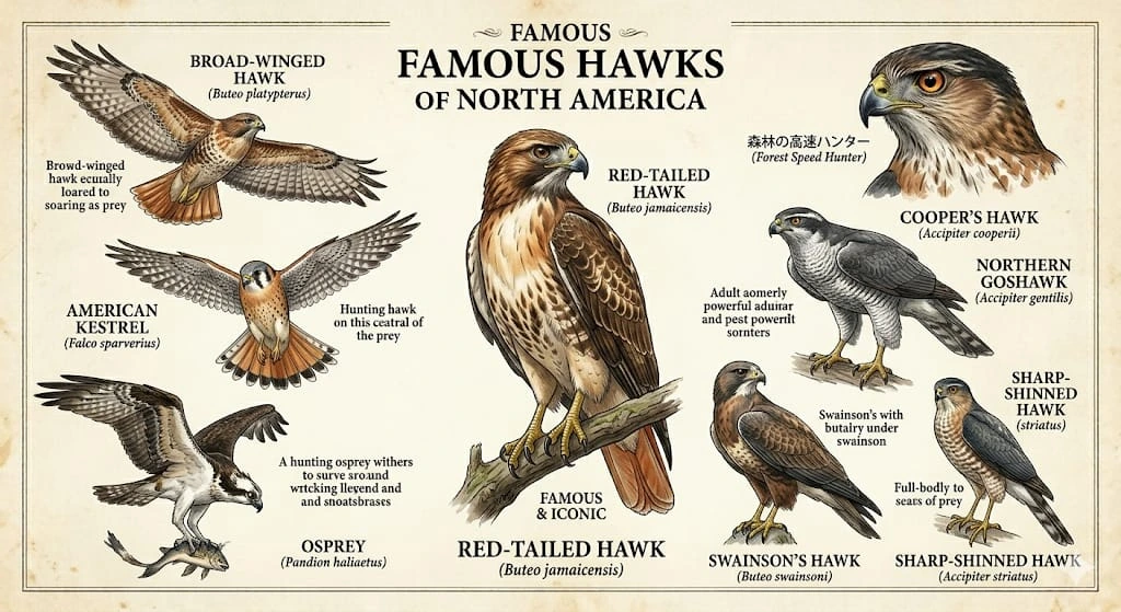 famous hawks