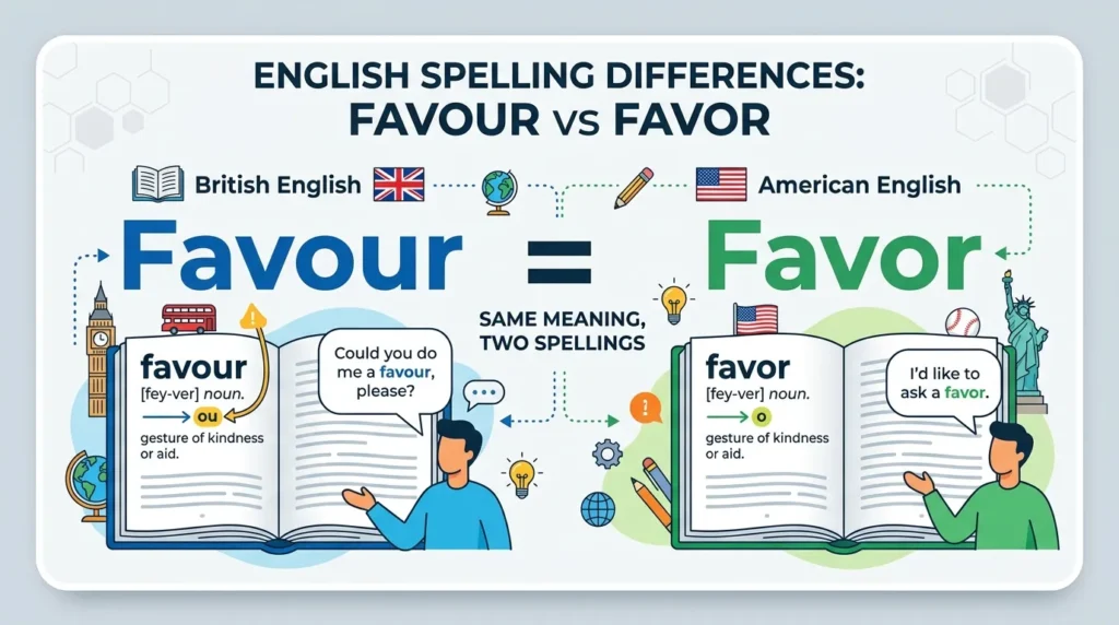 Favour vs Favor Explained