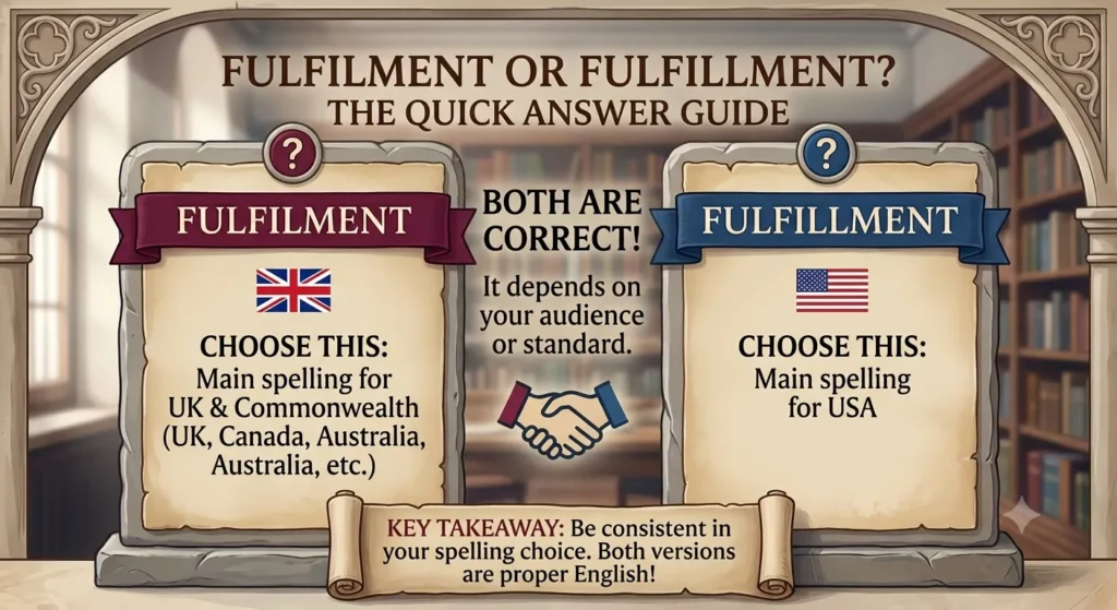 Fulfilment or Fulfillment: Quick Answer