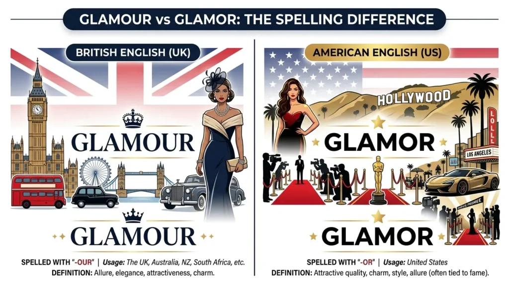 Glamor or Glamour Explained : Key Differences