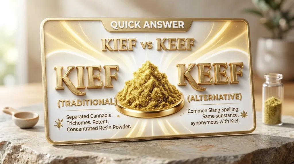 Kief or Keef: Quick Answer