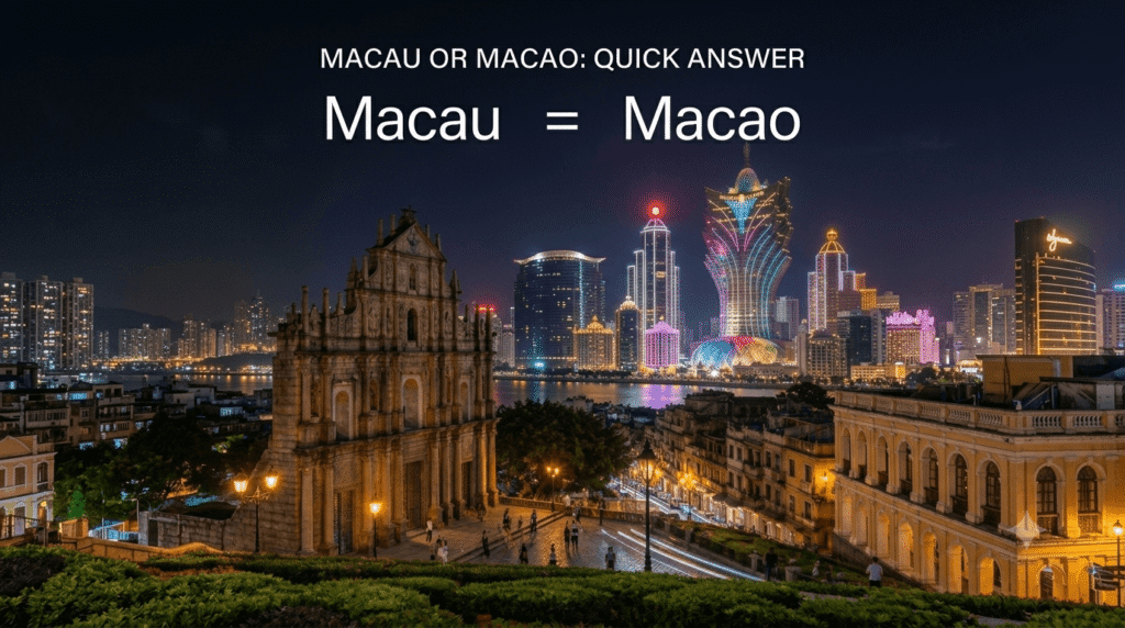 Macau or Macao : Quick Answer