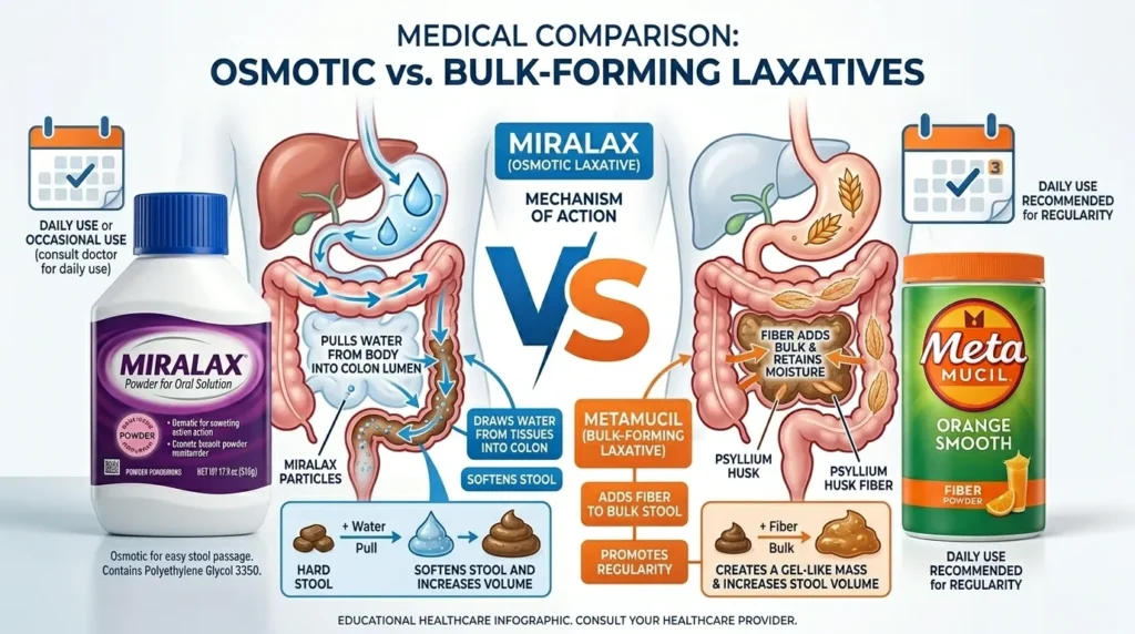 Miralax or Metamucil Explained: Key Differences