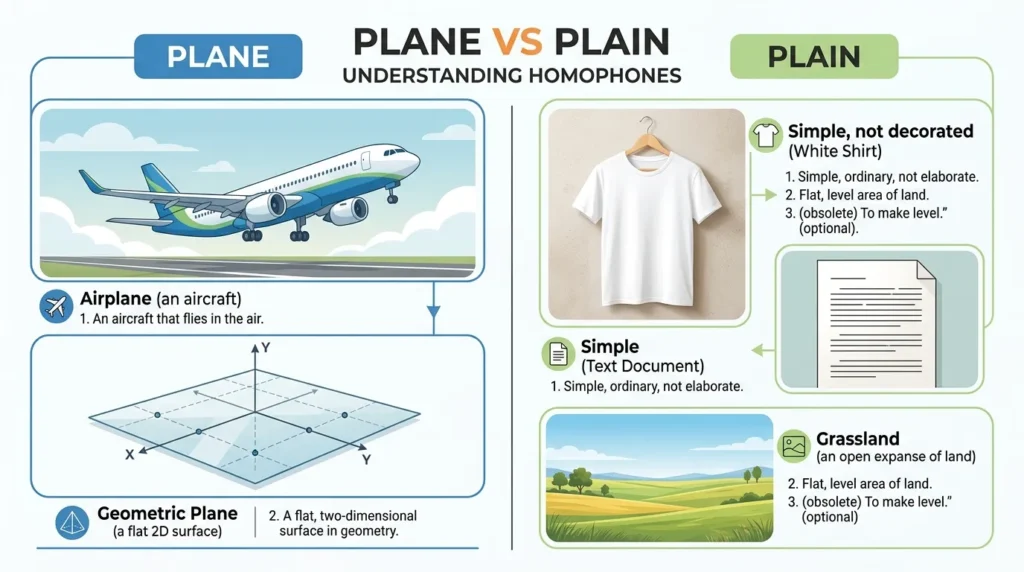 Plane or Plain Explained : Key Differences
