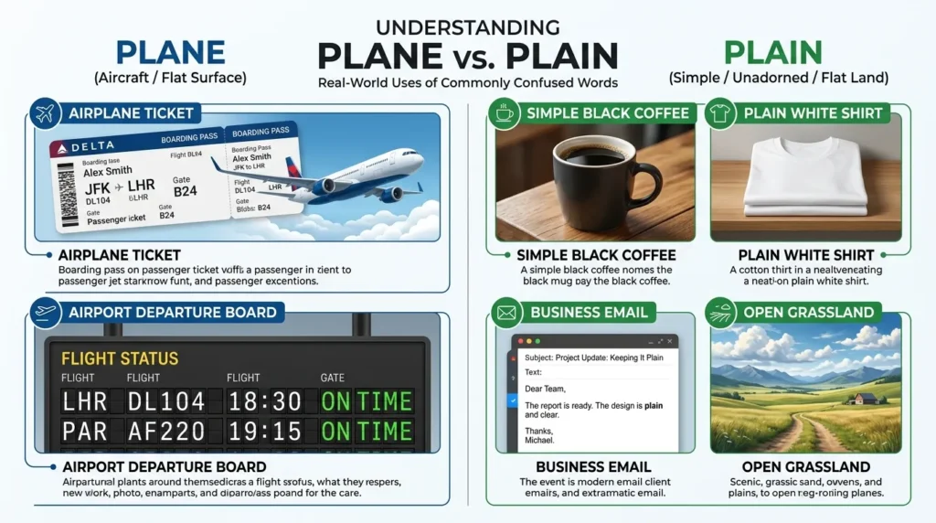 Plane or Plain in Real World Examples