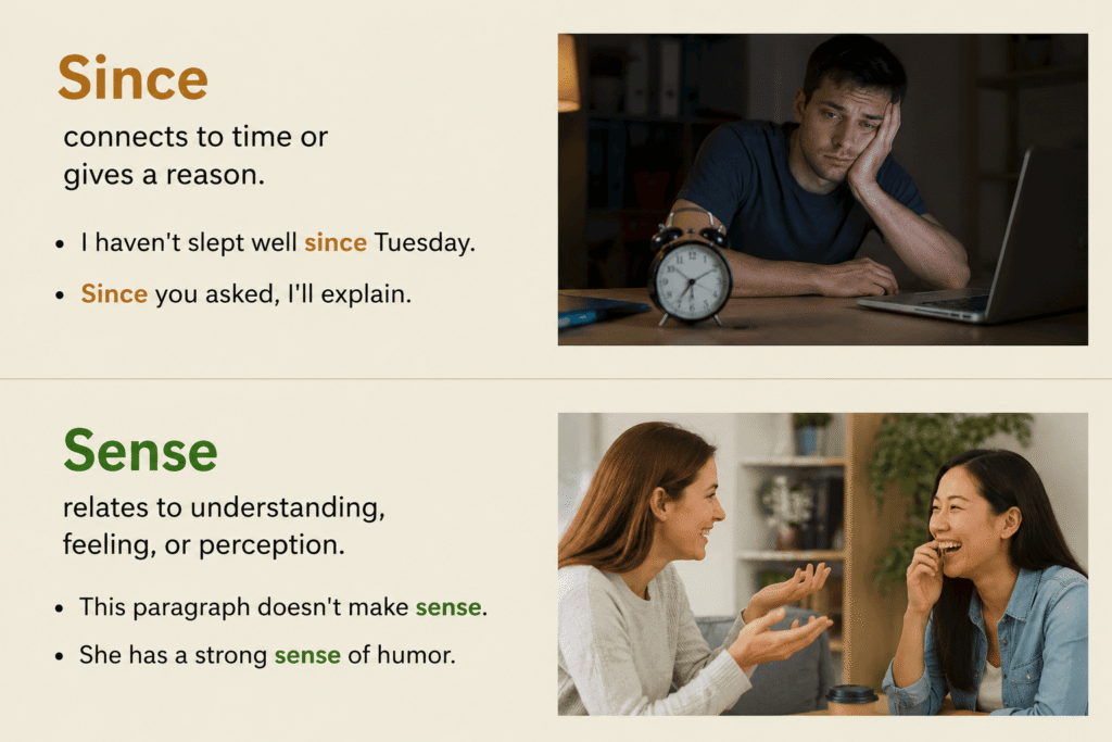 Since or Sense : Quick Answer