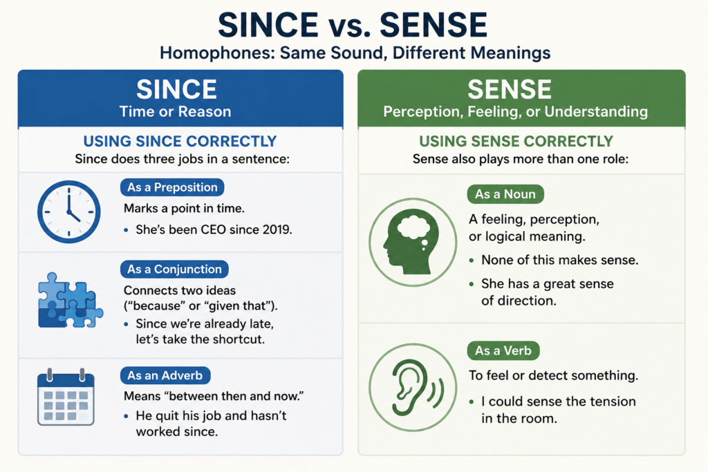 Since vs Sense : Key Differences Explained