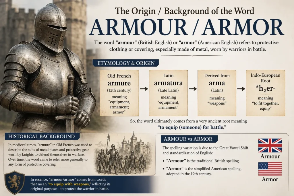 The Origin / Background of Armour or Armor