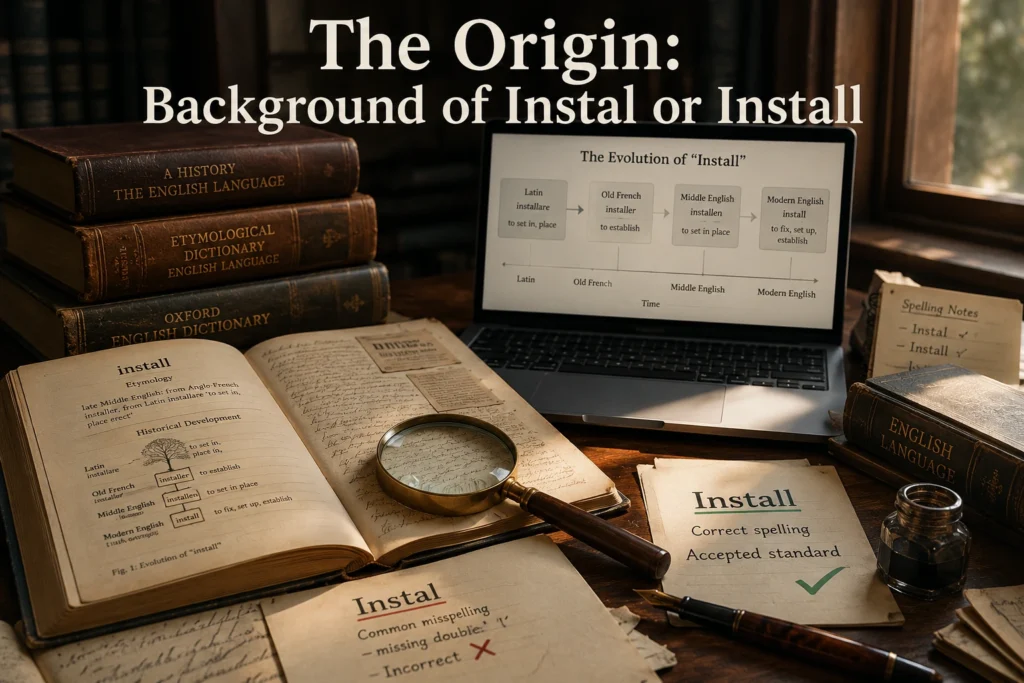 The origin and background of instal or install