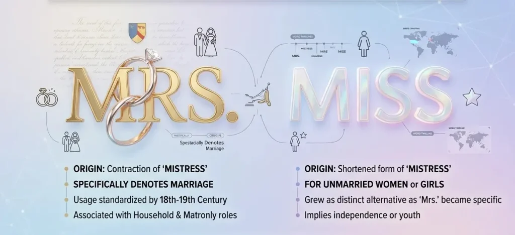 The Origin / Background of Mrs or Miss
