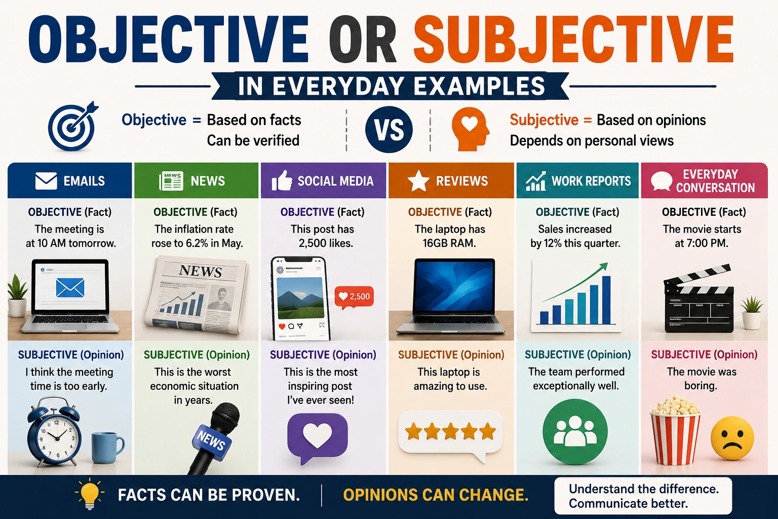 Objective or Subjective in Everyday Examples