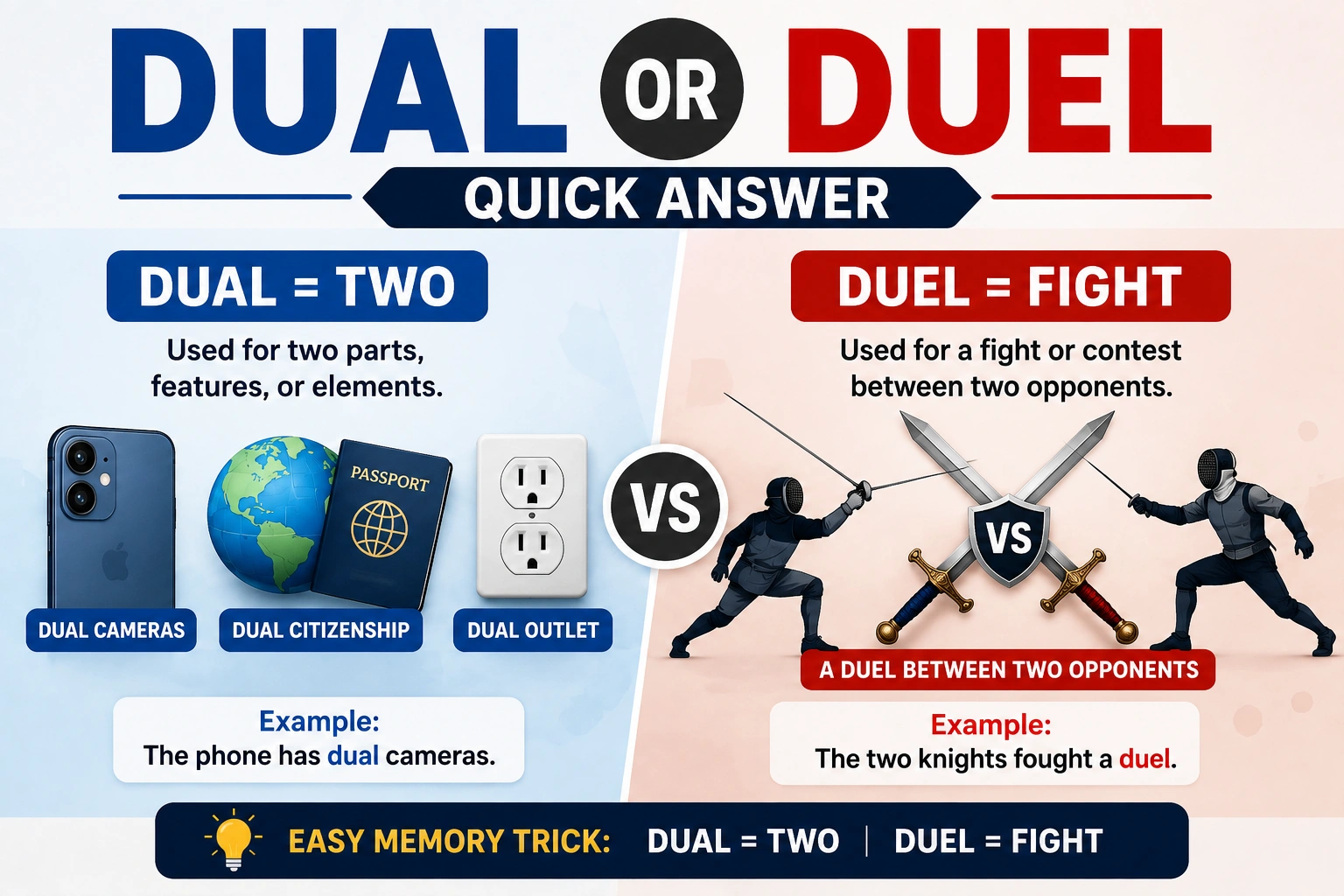 Dual or Duel – Quick Answer
