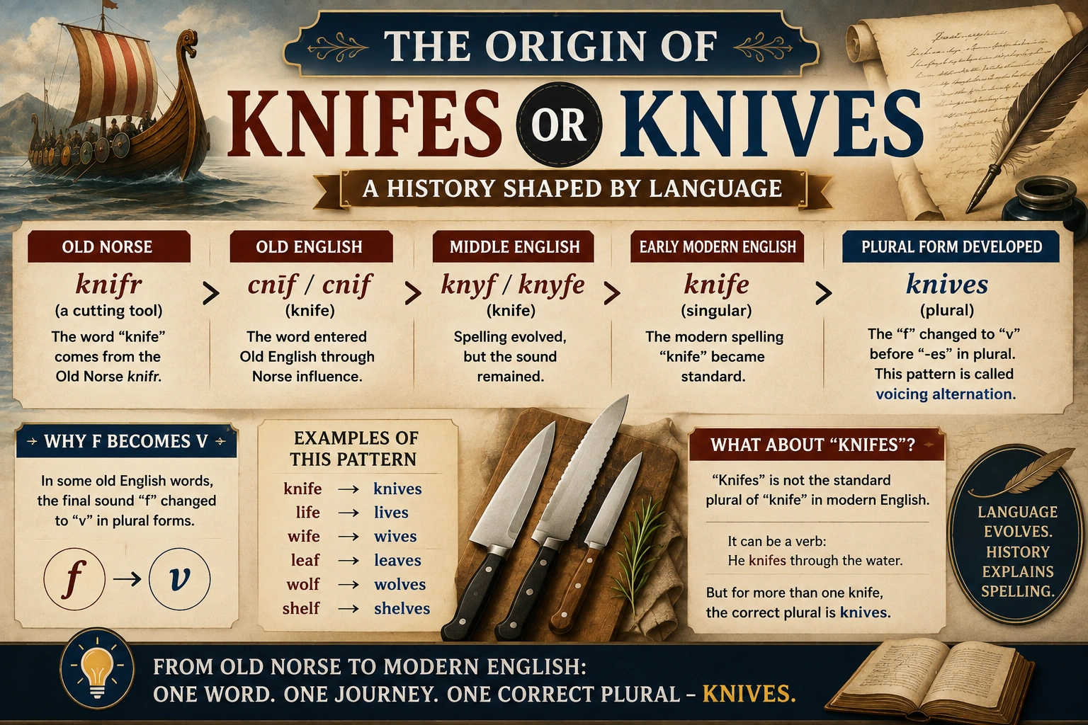 The Origin of Knifes or Knives