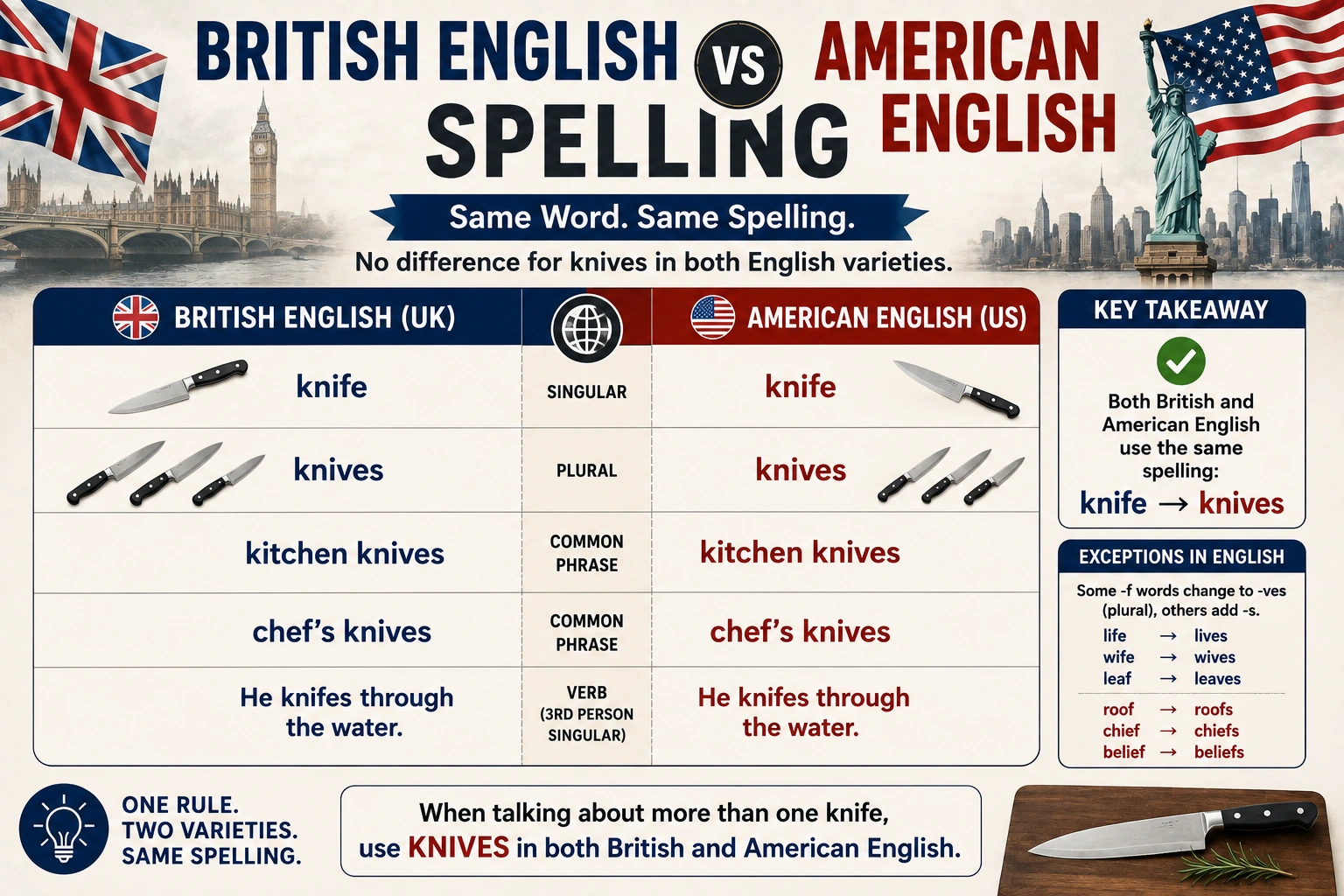 British English vs American English Spelling