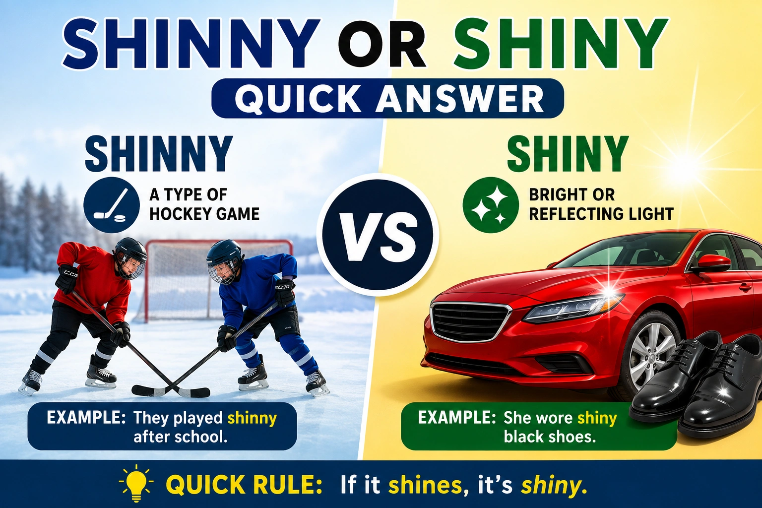Shinny or Shiny – Quick Answer