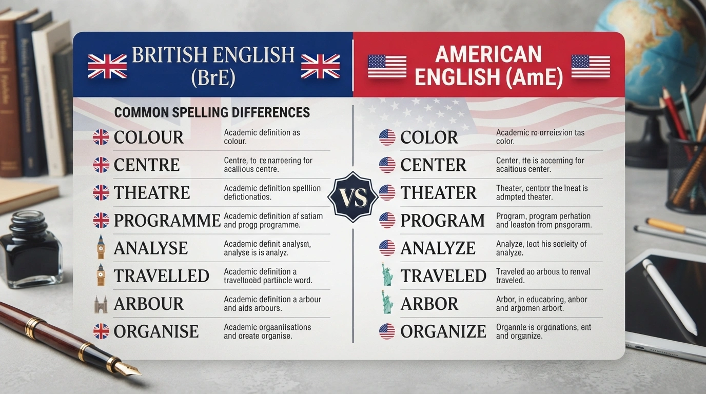 British English vs American English Spelling