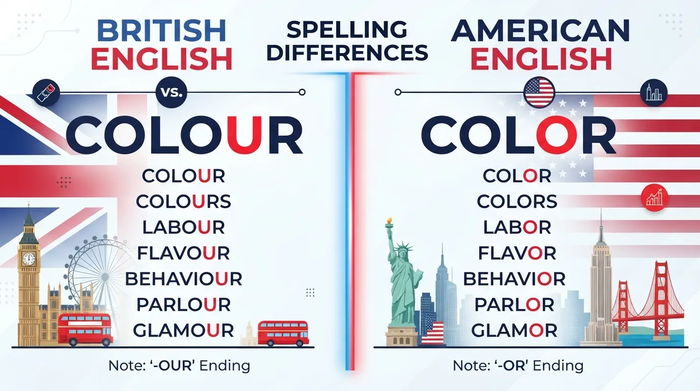 British English vs American English Spelling