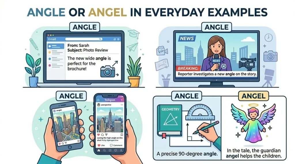 Angle or Angel in Everyday Examples