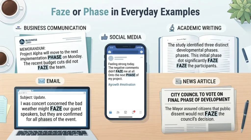 Faze or Phase in Everyday Examples