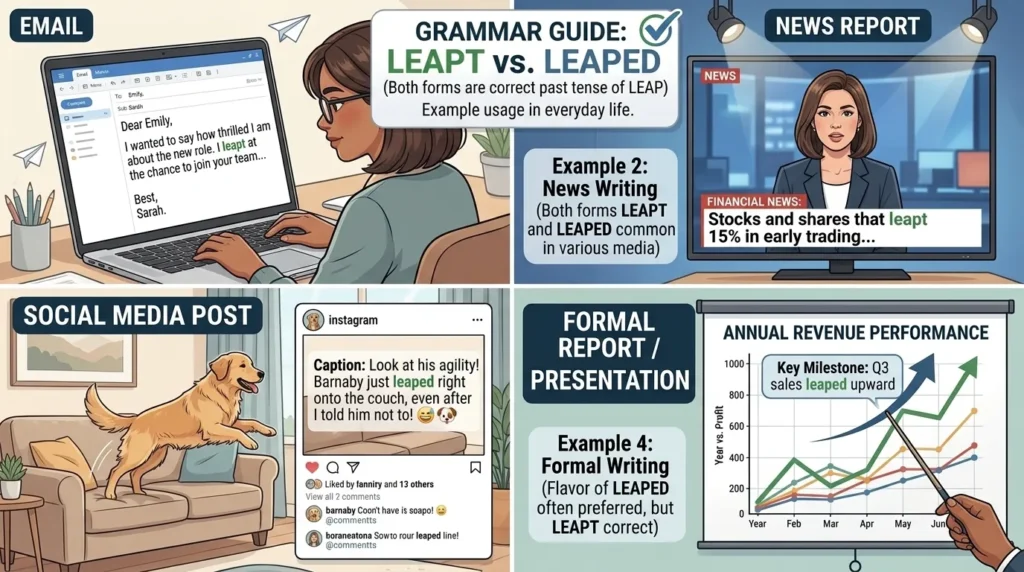 Leapt or Leaped in Everyday Examples