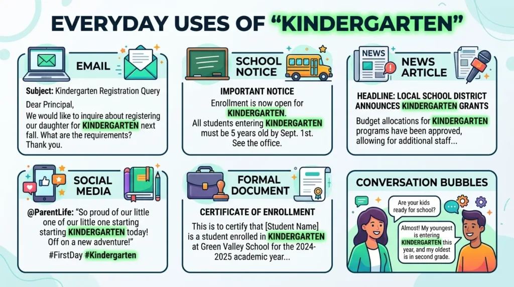 Kindergarden or Kindergarten in Everyday Examples