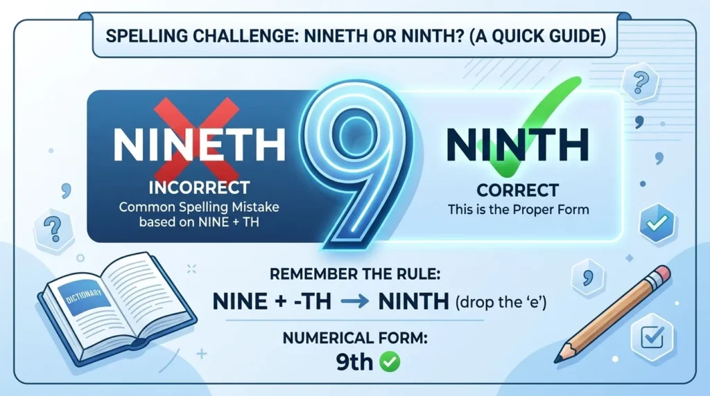 Nineth or Ninth: Quick Answer
