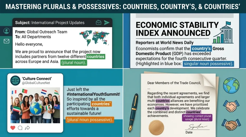 Countries or Country’s in Everyday Examples