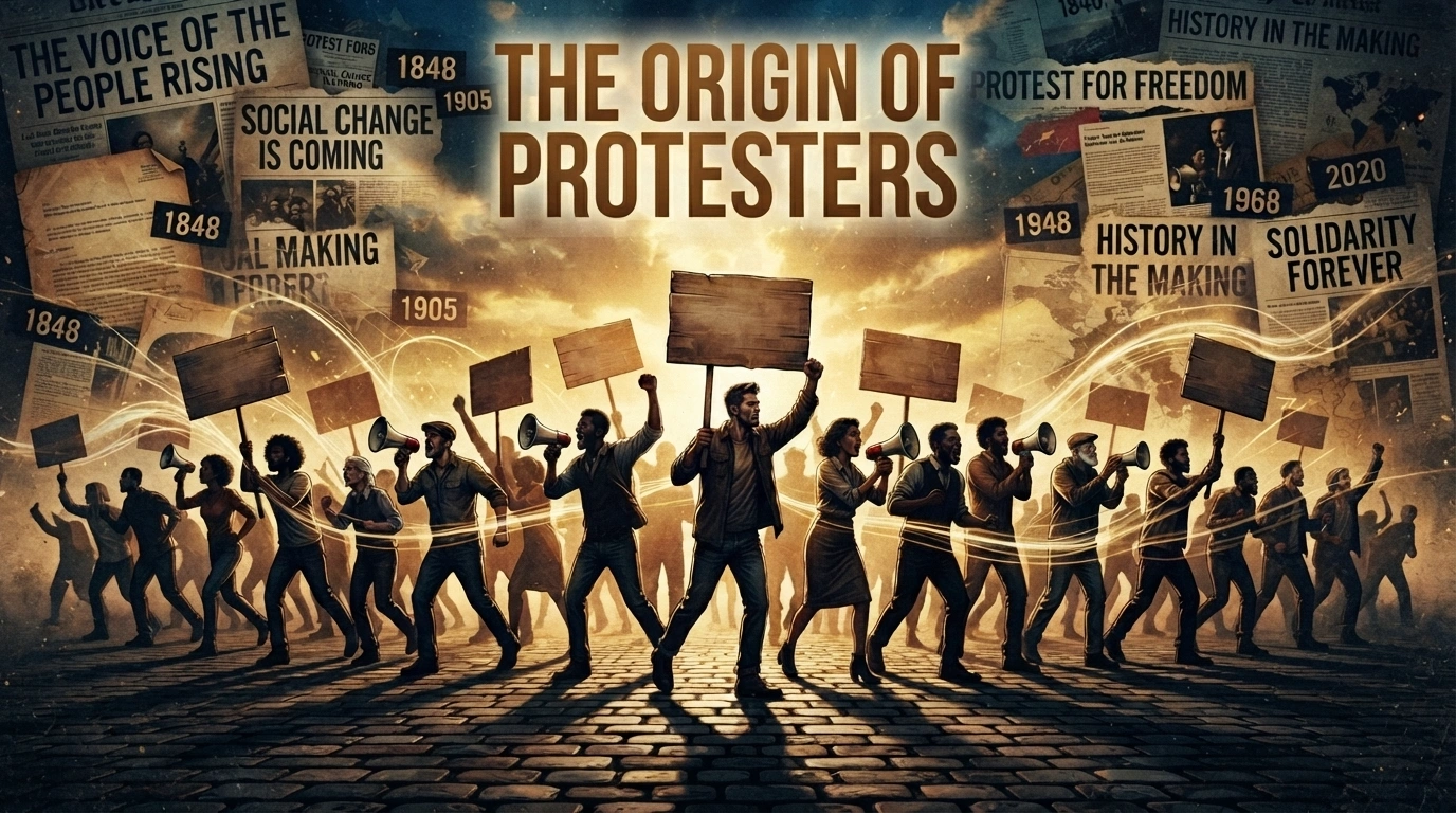 The Origin of Protesters or Protestors