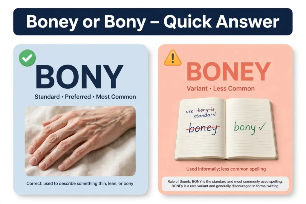 Boney or Bony – Quick Answer