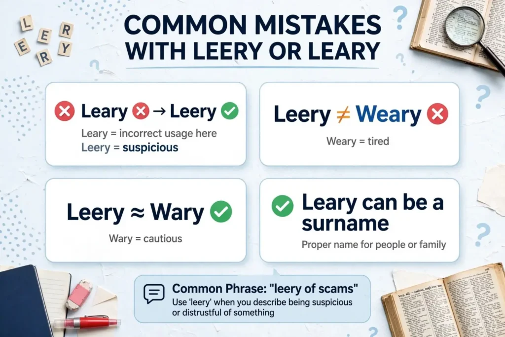 Common Mistakes with Leery or Leary
