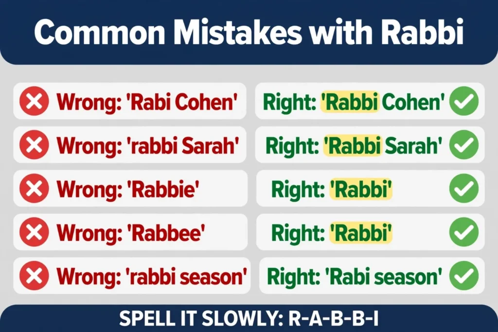 Common Mistakes with Rabbi