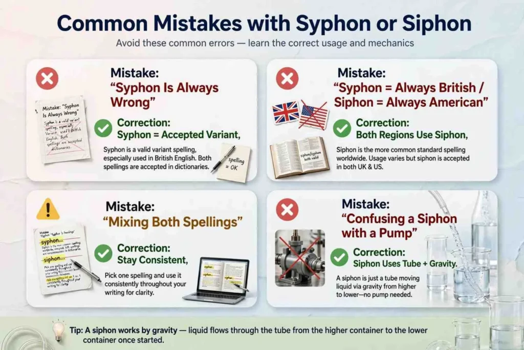 Common Mistakes with Syphon or Siphon