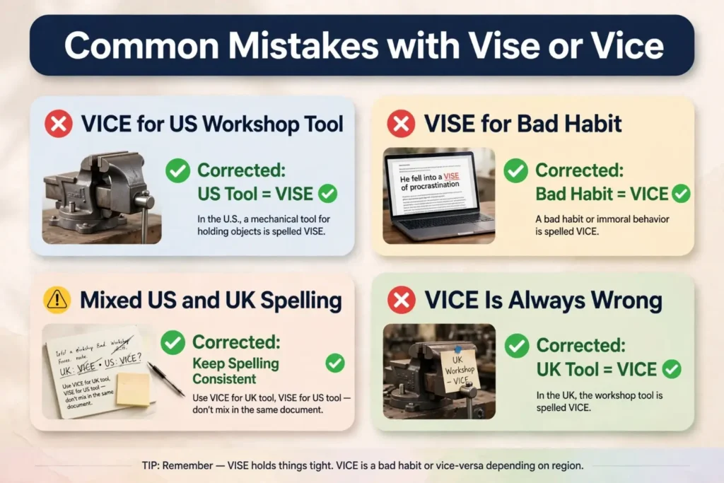 Common Mistakes with Vise or Vice