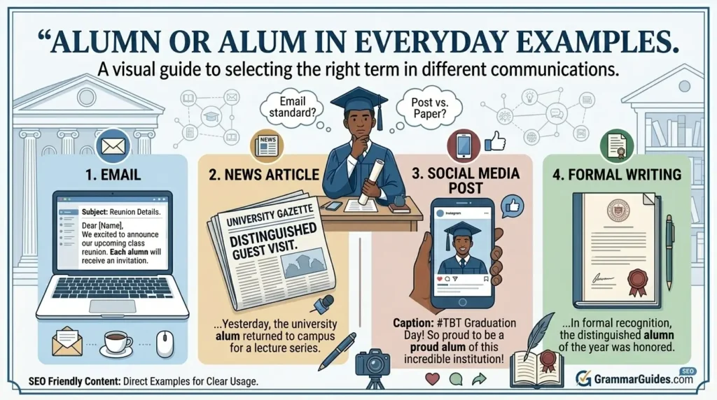 Alumn or Alum in Everyday Examples