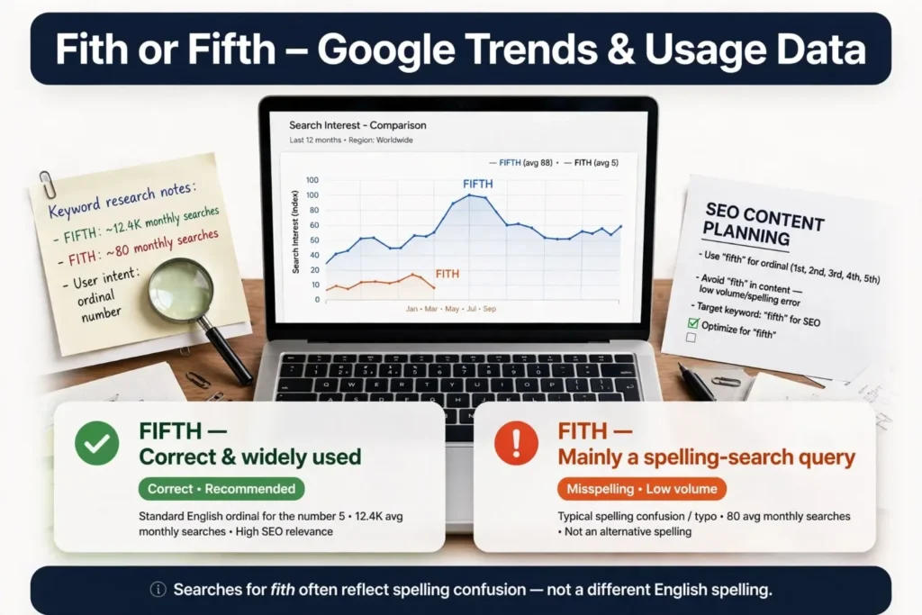 Fith or Fifth – Google Trends & Usage Data