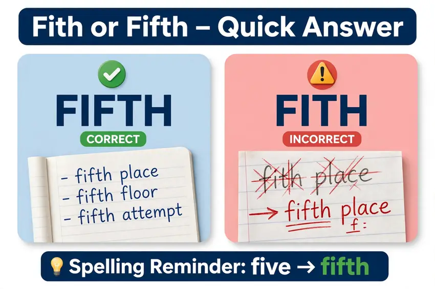 Fith or Fifth – Quick Answer