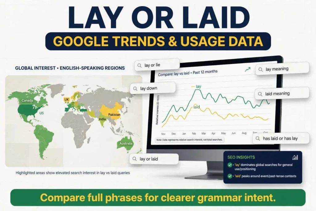 Lay or Laid – Google Trends and Usage Data