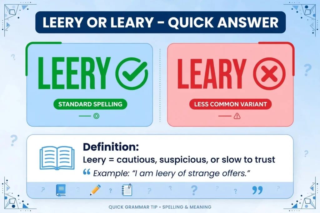 Leery or Leary – Quick Answer