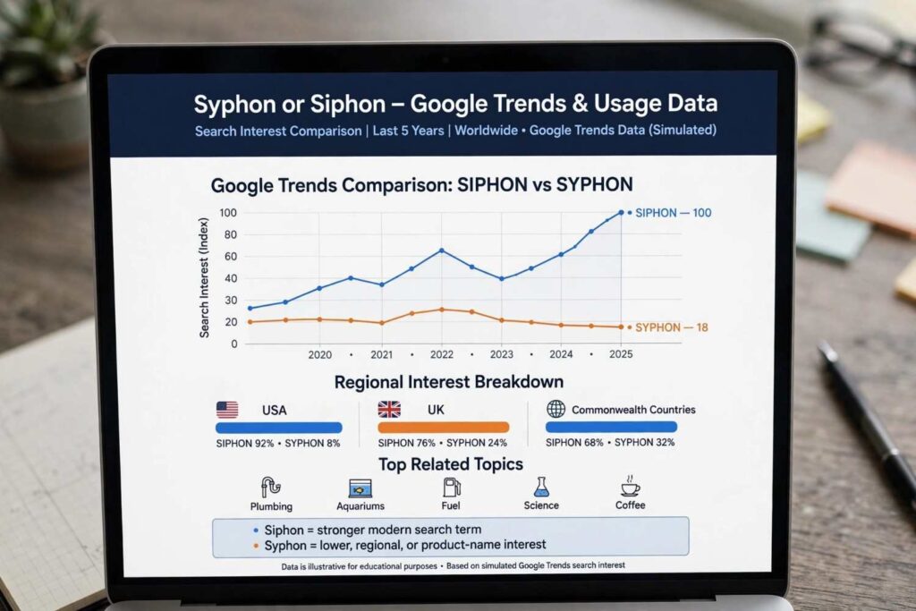 Syphon or Siphon – Google Trends & Usage Data