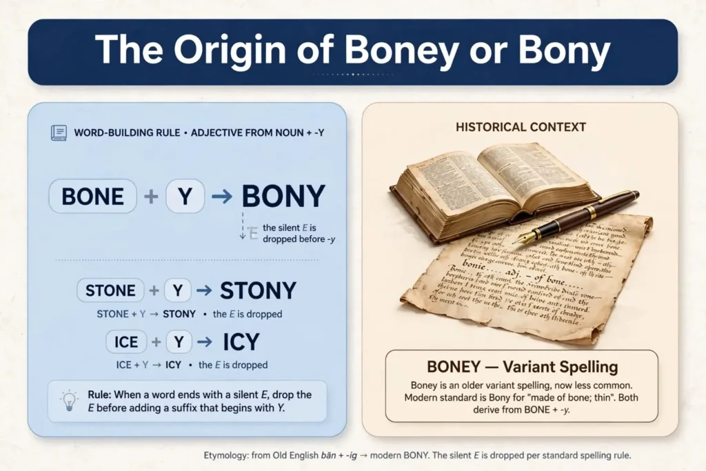 The Origin of Boney or Bony