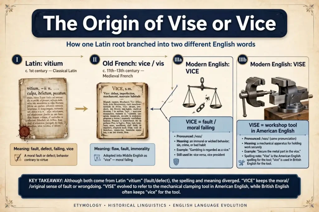 The Origin of Vise or Vice