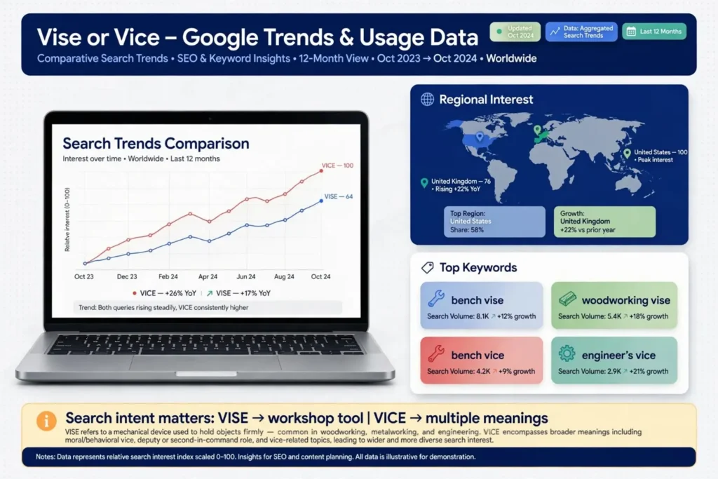 Vise or Vice – Google Trends & Usage Data