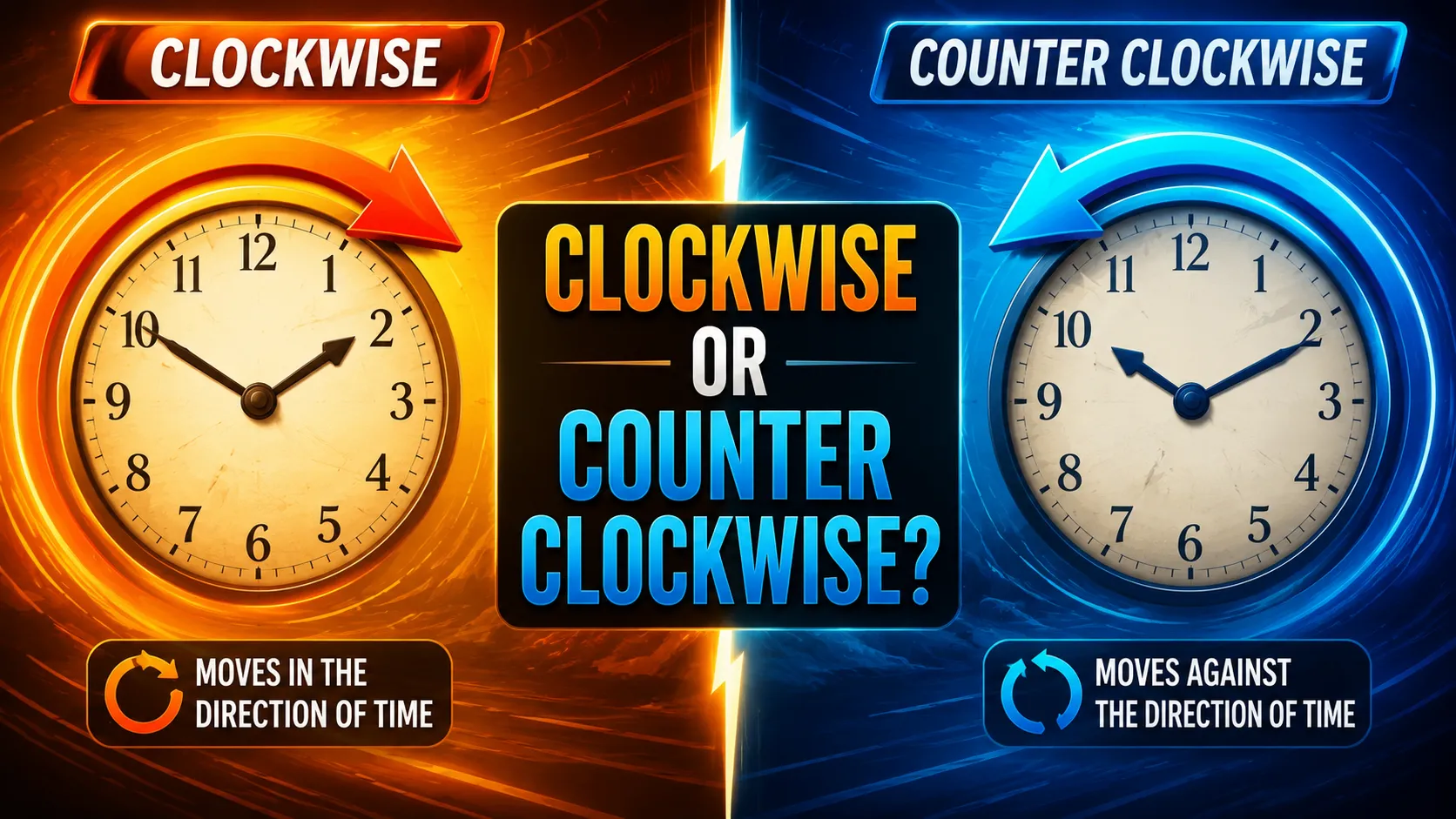 clockwise or counter clockwise