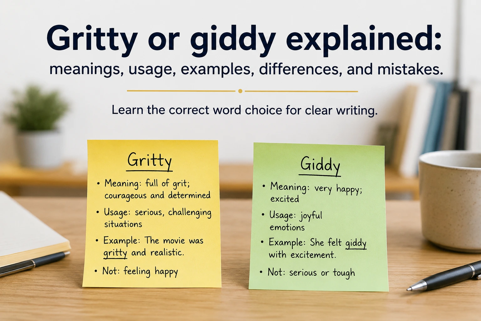 Gritty or Giddy complete guide to meaning and difference
