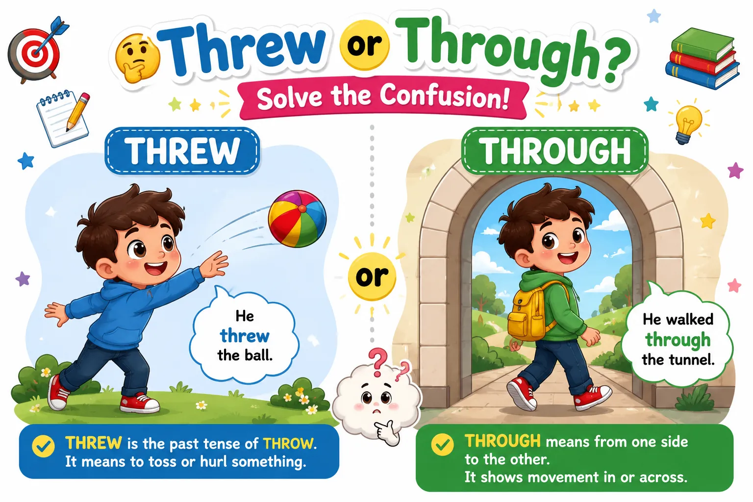 Threw or Through
