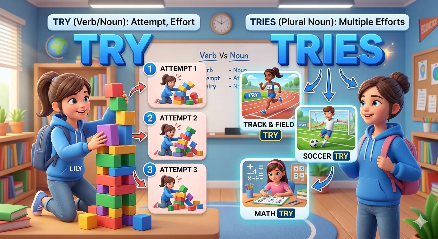 trys or tries